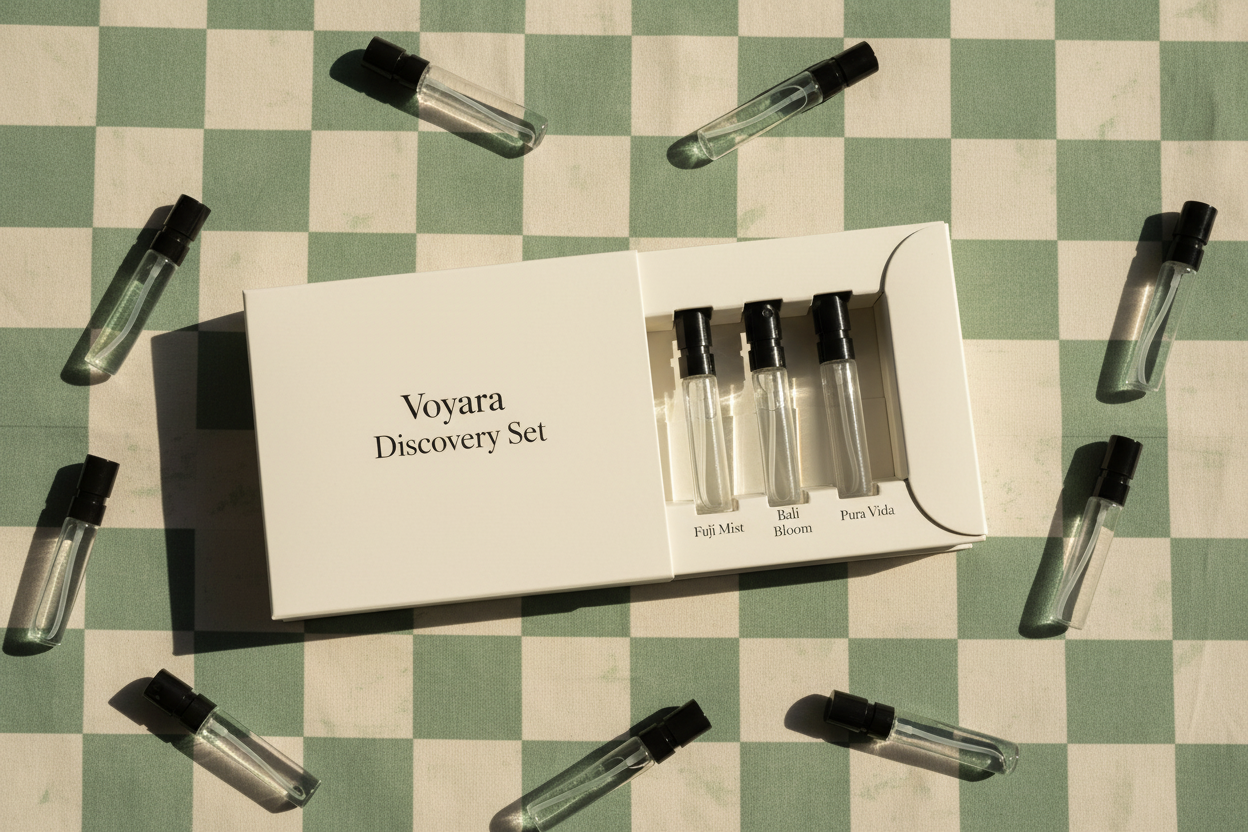 Discovery blanco flat lay